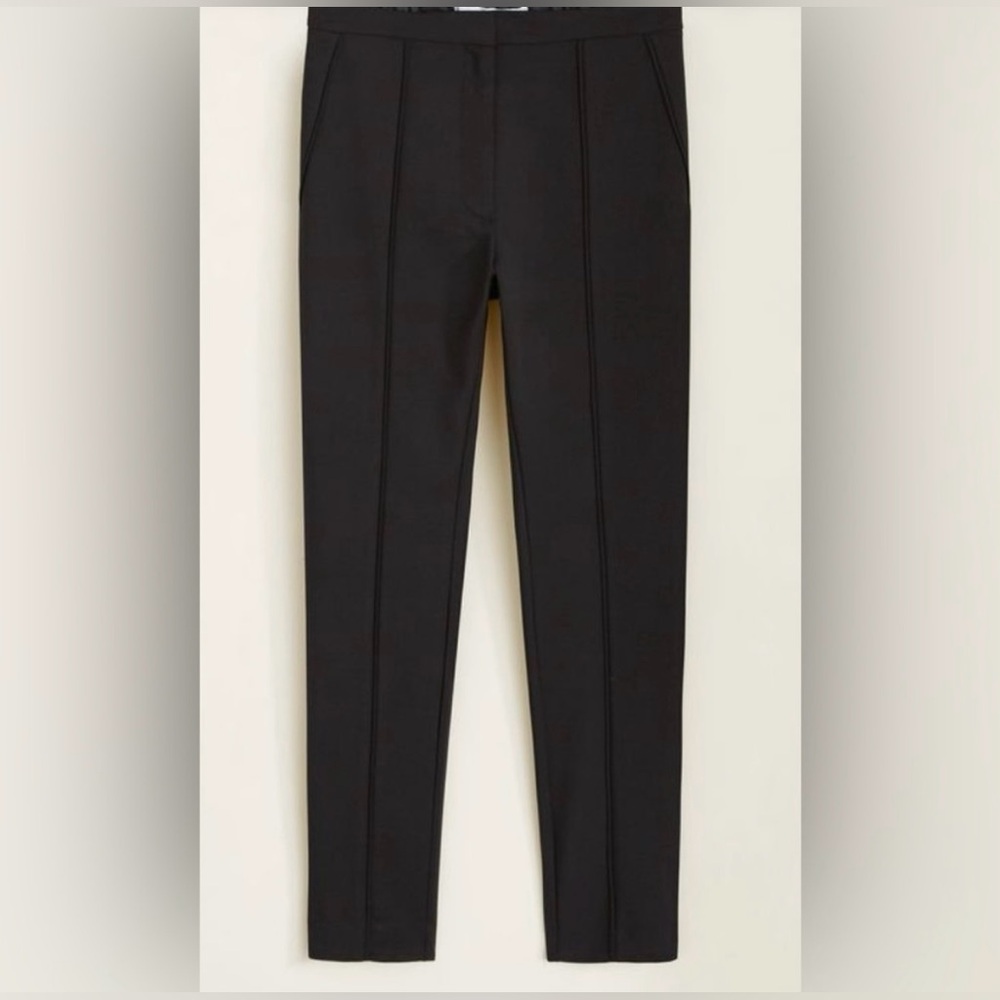 Mango Black Tailored Slim Trousers